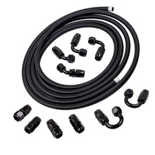 16FT 8AN AN-8 Tuyau D'huile Universel Kit de tuyau de conduite de carburant