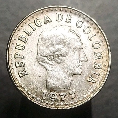 Moneta d'epoca Colombia 10 Centavos 1977 data chiave AU KM 253 - Foto 3 di 4