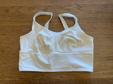 Victoria's Secret White VS MEDIUM VSX Elevate  Cross-Back Mesh Sports Bra