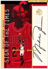 UD SP AUTHENTIC 1998 MICHAEL JORDAN NBA BULLS SOTT SCRIPT AUTOGRAPH HANGER PROMO