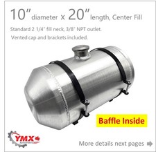 6.75 Gallons 10 X 20 Aluminum Round Fuel Gas Tank Baffle 38 Npt Outlet 6.75 Gallons 10 X 20 Aluminum Round Fuel Gas Tank Baffle 38 Npt Outlet