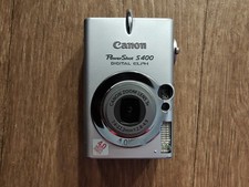 PARTS ONLY Vintage Canon PowerShot ELPH S400 Silver 4MP 1.5" LCD Digital Camera