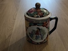 Teetasse mit Deckel, chinesisches Motiv, Made in China