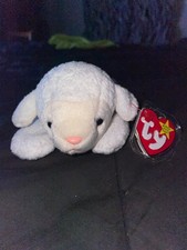 Ty Beanie Baby Fleece Lamb Beanbag Plush Original Tag 1996 PE 4th Gen - 4125