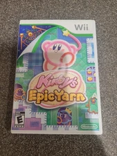 Kirby's Epic Yarn (Nintendo Wii, 2010) CIB Complete Manual Tested Working