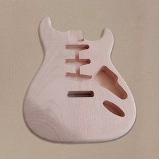 DIY 6 String ST Electric Guitar Kit Unfinished Mahogany Body Top Grade Wood