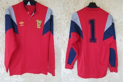 Maillot ÉCOSSE SCOTLAND Jim LEIGHTON n°1 vintage UMBRO goal GK shirt 1990 1992 M - Photo 1/4