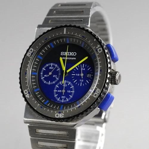 SEIKO Vintage Chronograph Diver 7T12-0AX0 0728/2500 Men's 40mm Watch New Battery