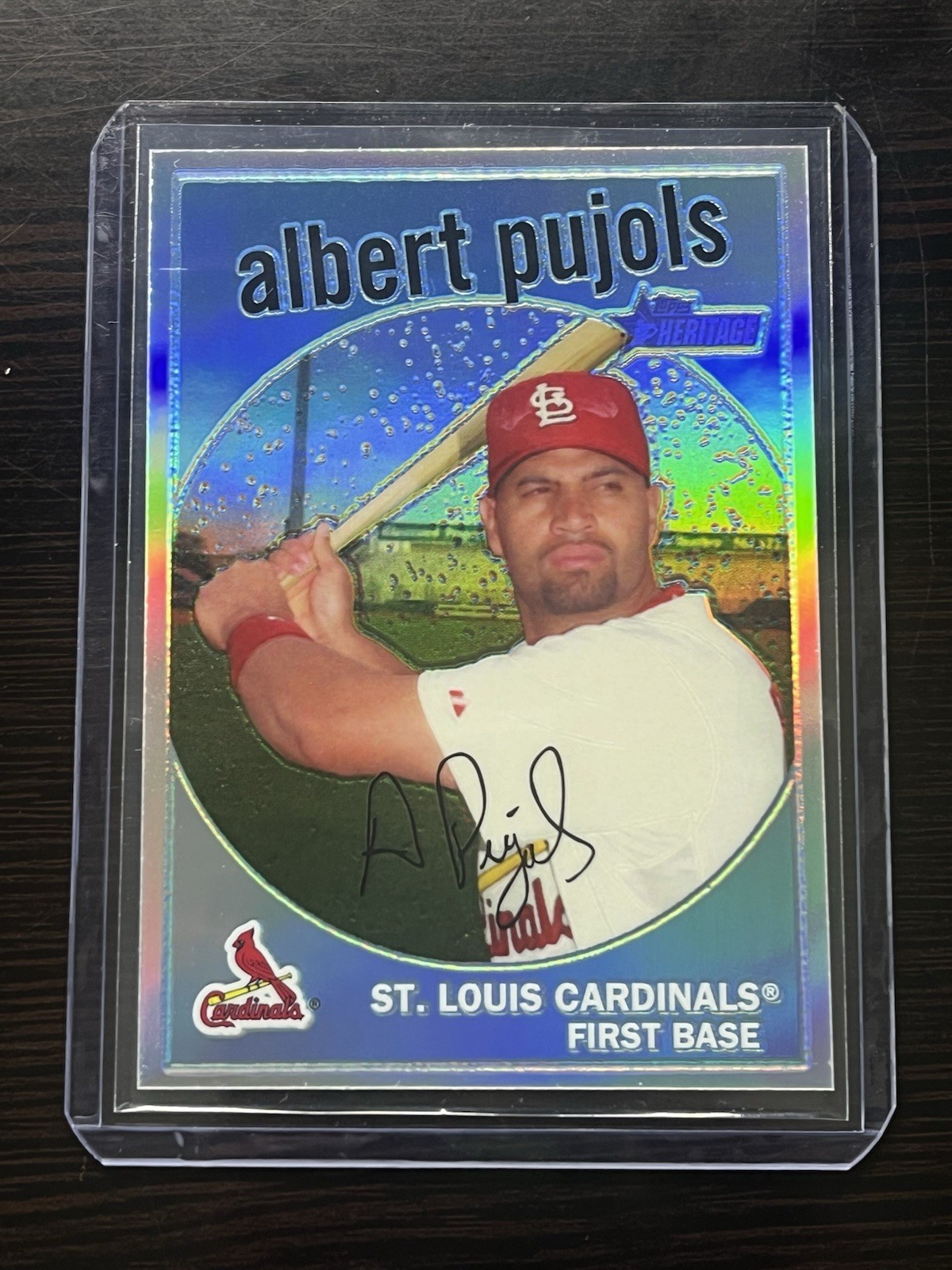 Albert Pujols 2008 Topps Heritage #15 Chrome Refractor /559 SP Cardinals HOF