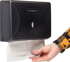 Paper Towel Dispenser, Tri-Fold Towel Holder, Restroom, Wall Mount, Bathroom, Bl
