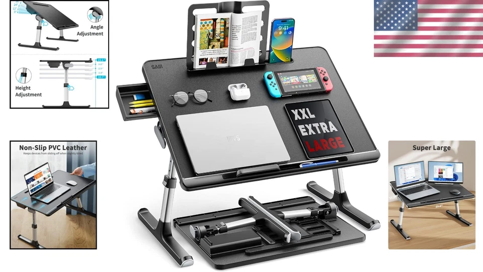 Portable Adjustable Laptop Desk - Multifunctional for Bed, Couch, and Office - Image 2 of 4
