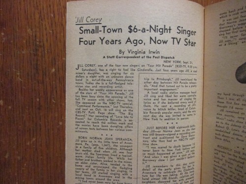 22 de septiembre de 1957 St. Louis Post TV Magazine (JILL COREY/TU HIT PARADE) - Imagen 5 de 11