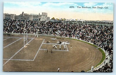 POSTCARD The Stadium San Diego California Football Track Crowd Spectators