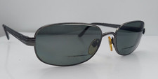 Vintage Sergio Tacchini S.T.1070-S Gray Oval Metal Sunglasses Italy FRAMES ONLY