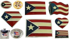 10 PCS Puerto Rico Usa Flag Bandera puertorriquena Puertorriqueno Belt Buckles