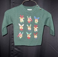BT Kids Boys Baby 18M Reindeers Sweater Holidays Christmas