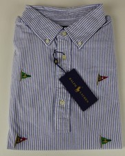 Polo Ralph Lauren SS Knit Oxford Hampton Polo Shirt 98-125 NWT Nautical Flags
