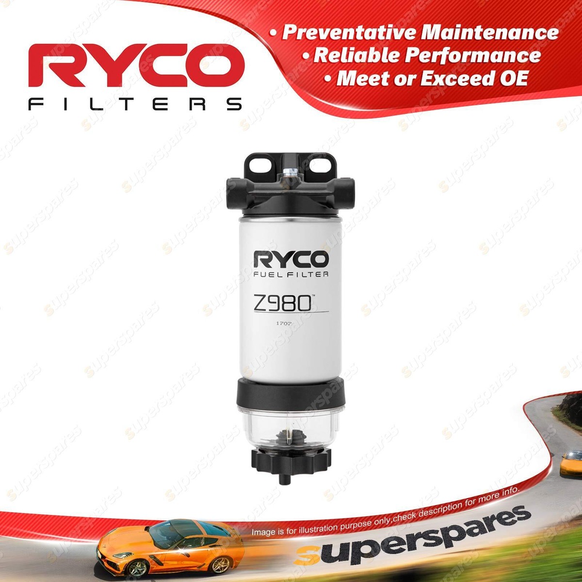 Ryco Fuel Water Separator Kit for Universal Kit Z980UK Premium