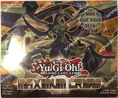 yugioh maximum crisis booster box YUGIOH MAXXIMUM CRISIS Booster Box New *Factory Sealed*