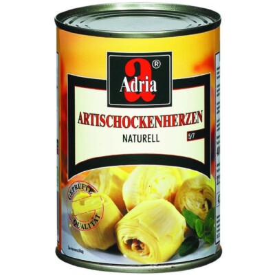 Adria Carciofi al Naturale Artischockenherzen in Wasser 390g 6er Pack