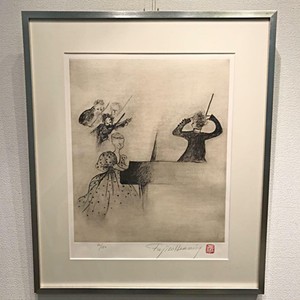 FUJIKO-HEMMING-CHOPIN-PIANO-CONSERT-ART-PRINT-RARE-JAPANESE-COLLECTIBLE-F-S