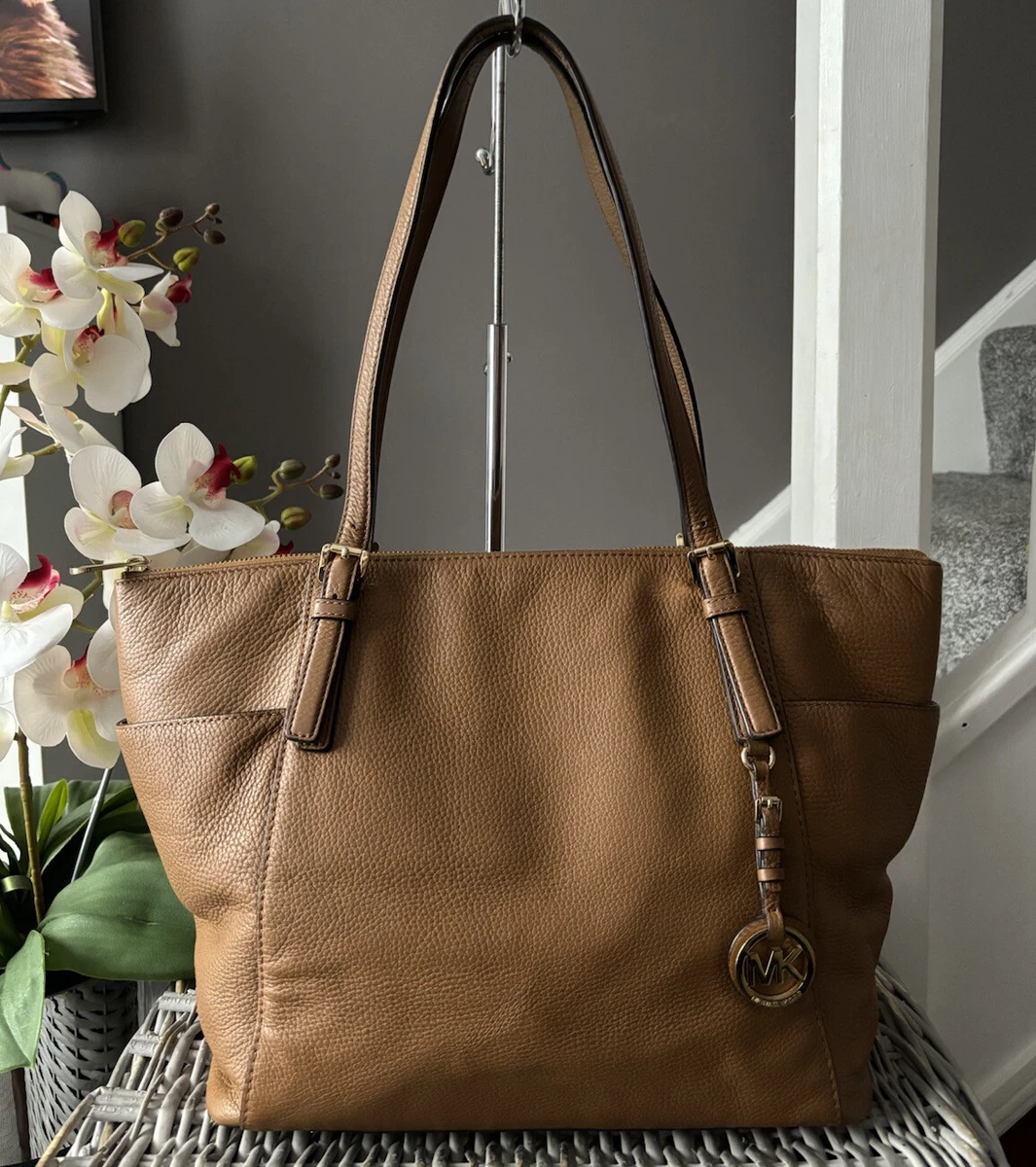 MICHAEL KORS Tan Leather Tote Bag Shoulder Bag Handbag eBay