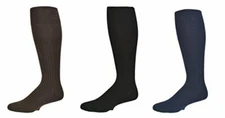 Sierra Socks Men's 3 Pair Pack, Over the Calf Cotton Ribbed Socks, Socks For Dad