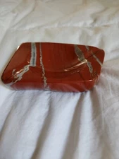 Vintage Red Jasper Ashtray Mid Mod