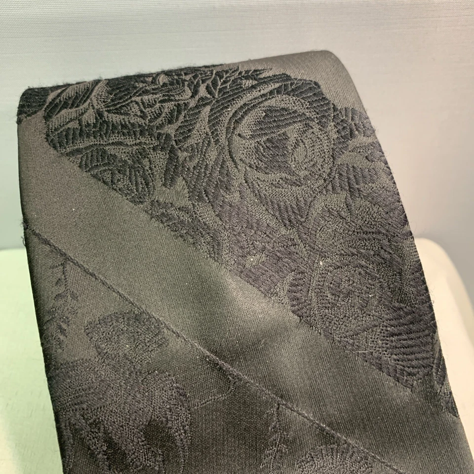 (2) Corbatas vintage Don Loper of California 100 % poliéster marrón gris/negro Foto 3 de 4