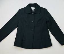 Marisa Christina Woman's Black Solid Lined Blazer Size 8 NICE