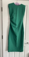 Zara Sleeveless Midi Shoulder Pad Dress. Green.Size Medium. BNWT