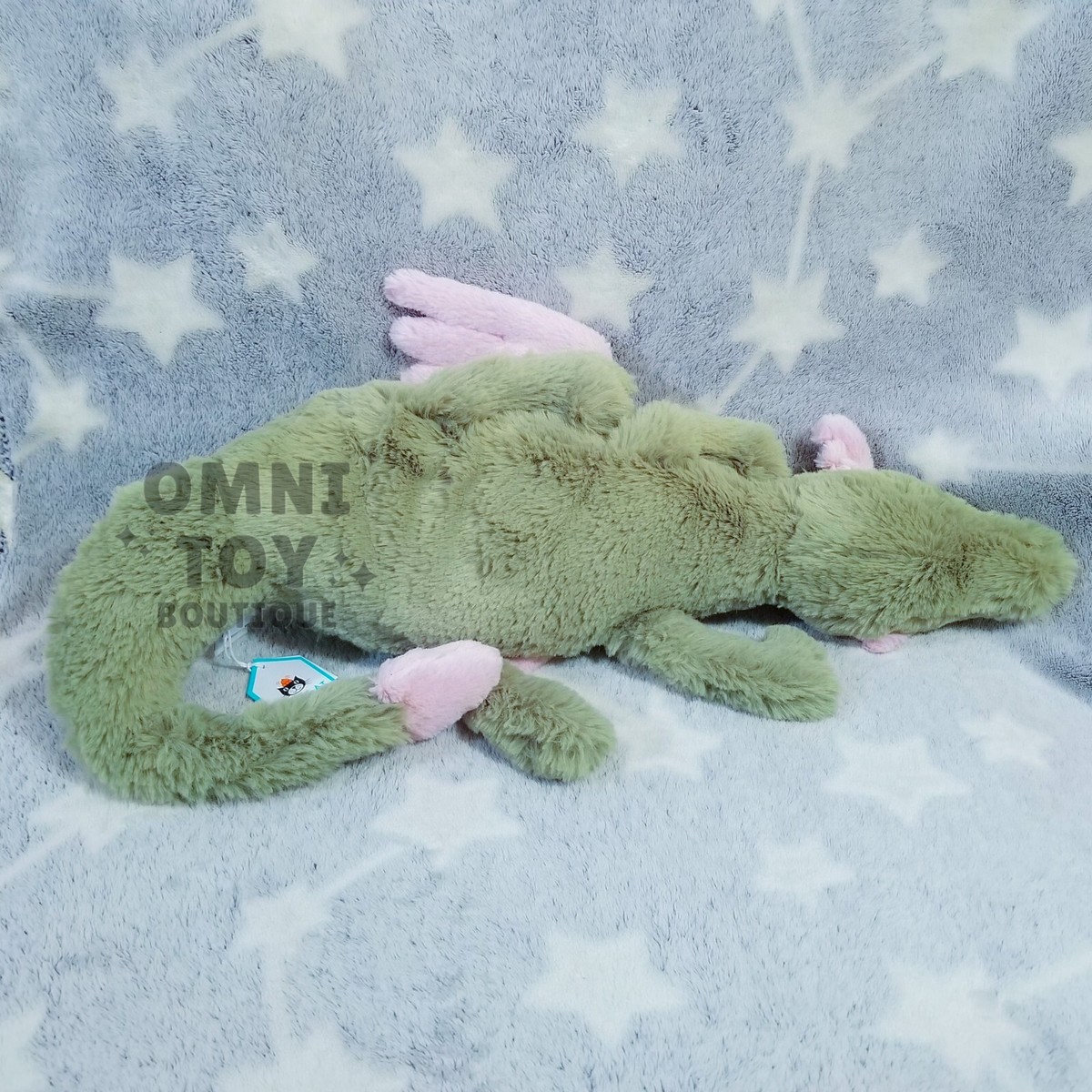 Jellycat MALACHY DRAGON Green Pink Soft Plush OLV2DD Rare Large