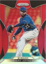2019 Panini Prizm Jeremy Jeffress Red Prizm SP #86 