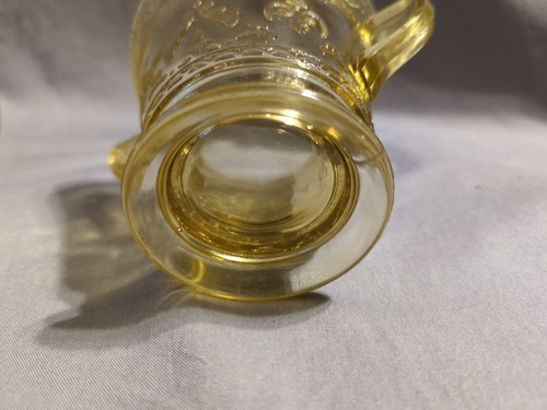 1930er Jahre Bundesglas Patrizier Speichencreme & Zucker Set, Depression Glas GEBRAUCHT - Bild 7 von 11