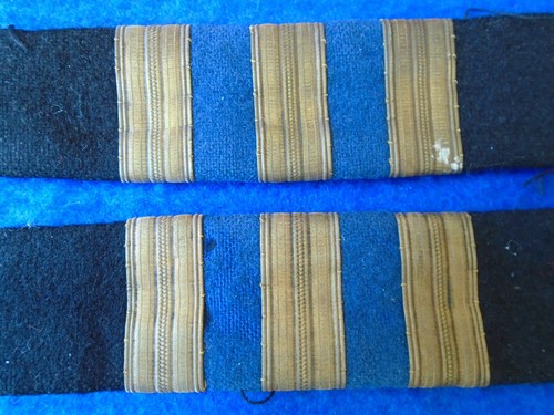 PAAR ROYAL NAVY COMMANDER INGENIEURE RANG ZUM AUFNÄHEN SLIDES FÜR OVERALLS - Bild 2 von 3
