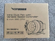 VIVOSUN T6.6 Inch 390 CFM Inline Duct Fan with Variable Speed Controller