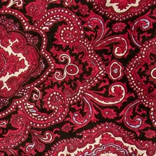 Wyoming Traders Unisex Red / Black Paisley 100% Silk Western Scarf - 34.5" & 42"