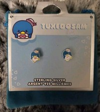 NEW Sanrio TuxedoSam Sterling Silver Earrings