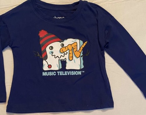 Toddler Boy/Girls Long Sleeve Graphic T-Shirt Christmas Snowman Design Size 2T - 第 1/1 張圖片