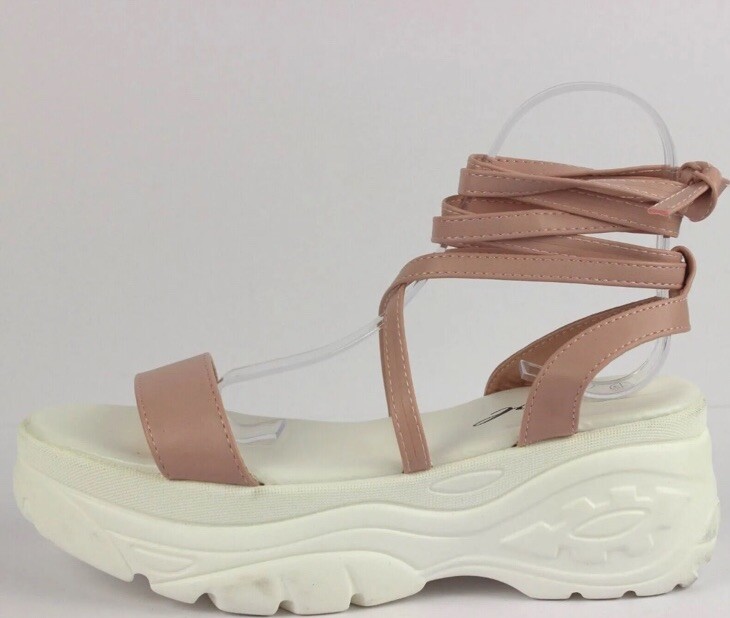 Womens Wedge Platform Sandals Ankle Tie Up Comfy Summer Shoes