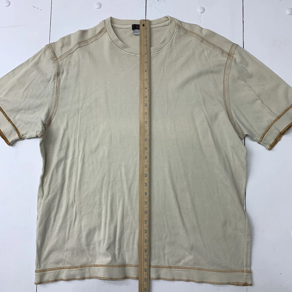 Byron Mens Solid Off White Short Sleeve Shirt Size XXL - Image 4 of 4