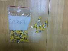 LOT/100 RC367 VINYL RING CRIMP TERMINAL 12-10 AWG 10 STUD,NOS