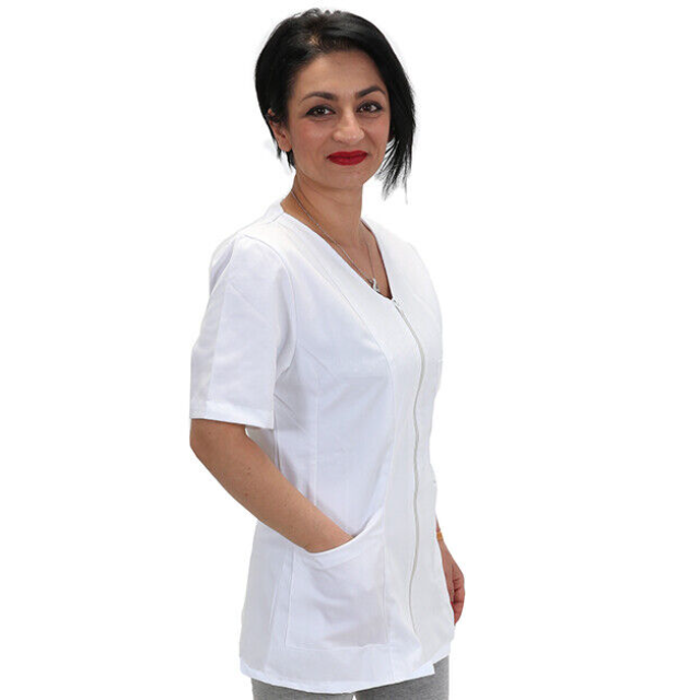 Blouse De Travail Femme - 100% Coton, Manches Courtes | Parfait Pour Ménage, Cuisine Ou Atelier