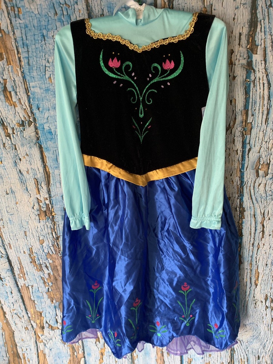 NWT Disney Frozen Anna Girls Medium 7-8 Dress Clasp Deluxe