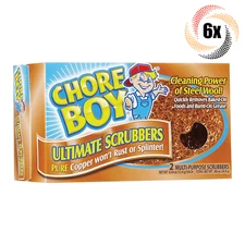 6x Boxes Chore Boy Ultimate Pure Copper Scrubbers | 2 Per Box | Fast Shipping!