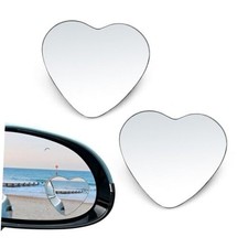 2Pcs Heart Shaped Blind Spot Mirrors for Cars   Convex Rearview, Wide Angle