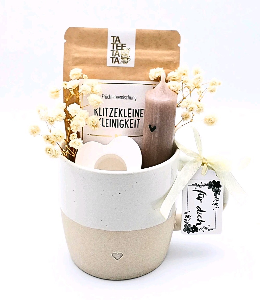 Tassen Geschenkset mit Tee für Frauen , Geburtstags Geschenk, Geschenk Freundin