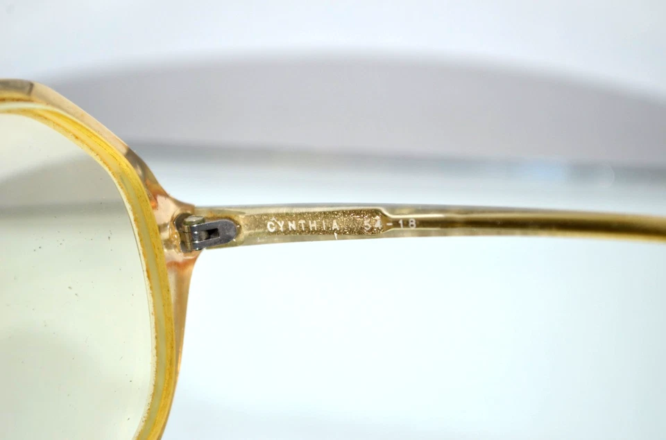 HERMOSAS Gafas Sky "Cynthia" Anteojos Vintage Marco Redondo Amarillo 52-18 135 Foto 4 de 4