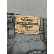 Wrangler Five Star Premium Straight Fit Stretch Pants Gray 34x30 1095WRWGP