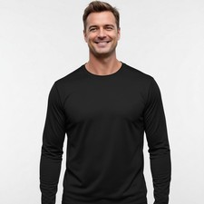 All In Motion Athletic/Active wear Long Sleeve T-shirt Men XL/Black/Poly-Spandx